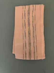 Vintage Linen pink tablecloths and 8 napkins black, gold, and silver threaded pa - Picture 1 of 5