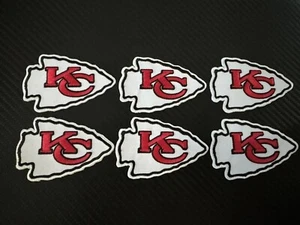 Set of 6 Kansas City Chiefs Iron on Patches - 3"x2" - Ship Free from USA - Picture 1 of 2