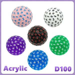 DND Dice D100 Plastic Poly Polyhedral Dice D&D Dungeons and Dragons RPG Gift - Picture 1 of 14