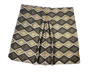 Pair Custom Designer Curtains Drapes Jacquard Knit Diamond Print 2 Pleated - Picture 1 of 8