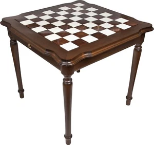 Kings Chess Checkers Marble Table Made in ItaLY - Picture 1 of 2