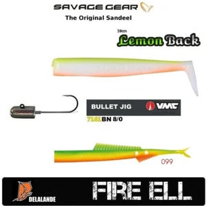 2+1 Juego SANDALIA SAVAGE GEAR 20cm + DELALANDE FIRE ANGUILA 99 + 1 St. VMC 7161BN 125g - Imagen 1 de 1