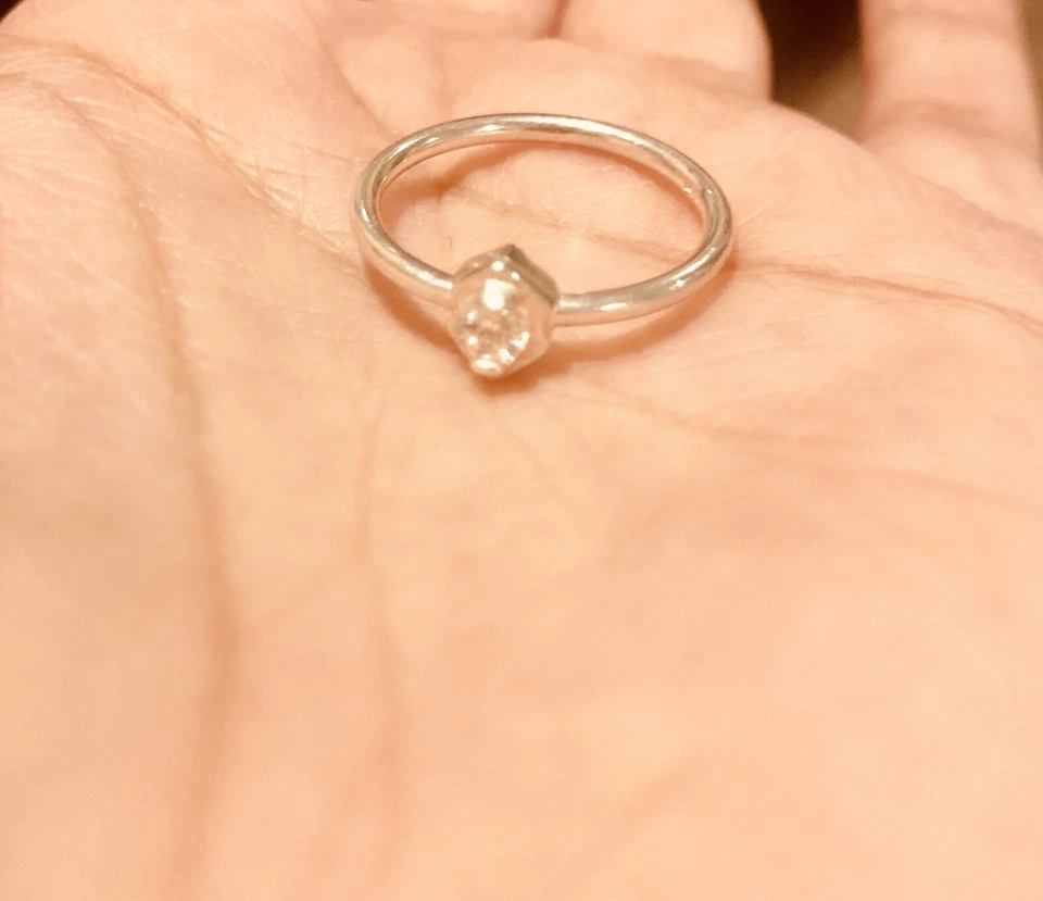 Anillo de boda de plata 925 con topacio blanco circonita cúbica para mujer anillos finos joyería de moda talla 9 Foto 1 de 4