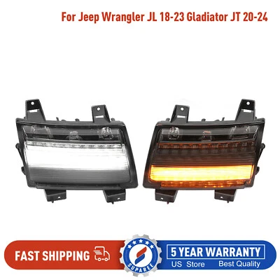 SUPAREE For Jeep Wrangler JL 2018-2023 LED Sequential Turn Signal Fender Lights Foto 1 de 4