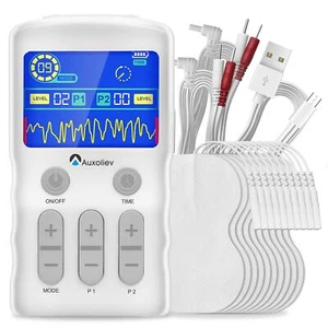 Zweikanal TENS Gerät Reizstromgerät 25modi EMS-Pulsmassagegerät Muskelstimulator - Bild 1 von 11