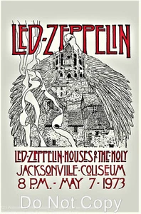 "Póster de concierto de espectáculo de Led Zeppelin 12""x18" - Imagen 1 de 1