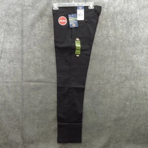 Dickies Boys Flex Pants Size 18 Black Slim Fit Tapered Leg Wrinkle Resist New - Picture 1 of 11