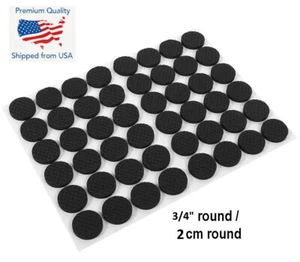 48PCS Round Self Adhesive Furniture Leg Foam TPR Rubber Protect Pads Mat Black - Picture 1 of 3