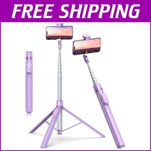 Stable Aluminum Tripod - 70" Adjustable Height & Dual-Axis Rotation Phone Stand - Picture 1 of 10