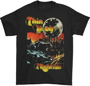 Vintage Thin Lizzy Nightlife Heavy Cotton Black All Size Unisex Shirt TU104 - Picture 1 of 4