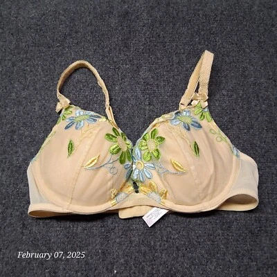 Sujetador Victoria Secret Mujer Talla 34 C Amarillo Colorido Floral Encaje Forrado con Aros Foto 1 de 3