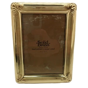 VTG Solid Brass Photo Frame 3.5"x5" Rectangular Hand Polished Lacquer Coated - Picture 1 of 8