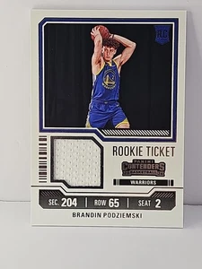 2023-24 Panini Contenders Rookie Ticket Swatches Brandin Podziemski - Picture 1 of 2
