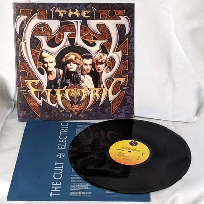 The Cult LP Electric 1987 Sire 25555 Gatefold Lyric Inner  VG+ Vinyl Record - Imagem 1 de 4
