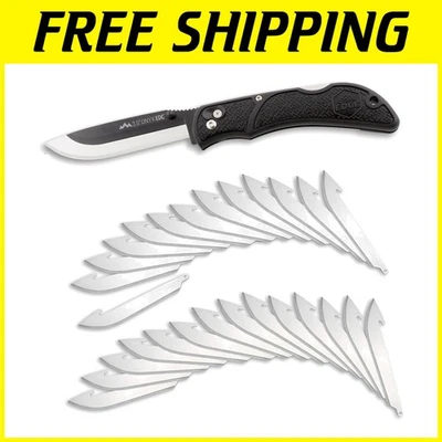 Lightweight 3.5" Onyx Pocket Knife with Ergonomic Handle & 27 Extra Blades - Image 1 of 4