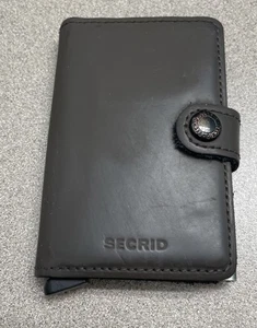 SECRID Herren Braun Leder Geldbörse Geld Kartenetui Minimalistisch - Bild 1 von 8