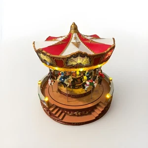 Rosie's Carousel LED LIGHTED & MUSICAL Animated Christmas Carousel see Photos - Picture 1 of 8