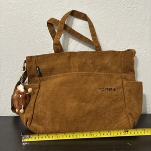 Große Cord Beuteltasche für Damen Arbeit Alltag Schulter Handtasche mit Reißverschluss T2 - Bild 1 von 12