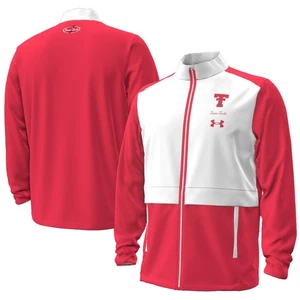 Para hombres Under Armour Rojo Texas Tech Rojo Raiders Retro Doble T Cremallera Completa - Imagen 1 de 3