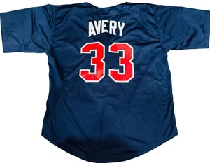 Steve Avery signiertes individuelles Authentic Navy Trikot Atlanta Braves Auto AWM COA - Bild 1 von 2