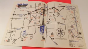 Double-Sided Fold-Out Texarkana Texas Arkansas Map State Line Cities - Picture 1 of 2