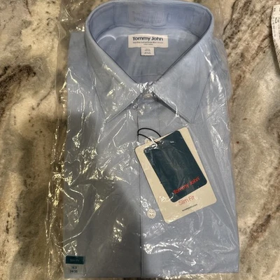 Camisa de vestir Tommy John para hombre con botones manga larga talla 16,5 34/35 Foto 1 de 4