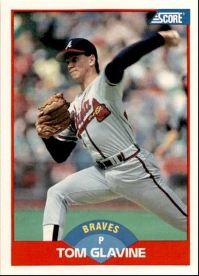 1989 Score Baseball Card Tom Glavine Atlanta Braves #442 - Image 1 of 2