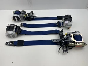 PORSCHE MACAN 95B BLUE SEATBELTS SEATBELT COMPLETE SET KIT FRONT REAR 4PCS - Picture 1 of 24