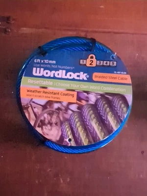 Trava de cabo de aço Wordlock 6' - Imagem 1 de 2