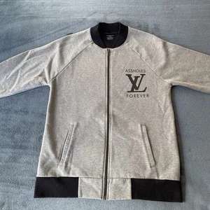 A**holes Live Forever Men’s Long Sleeve Full Zip Gray Logo Sweatshirt Medium - Picture 1 of 16