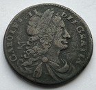 1682 Charles II Irish Half Penny Coin