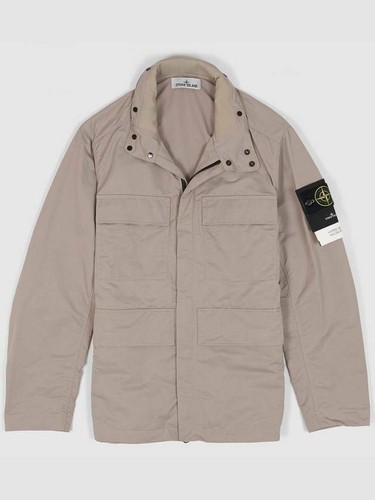 Giacca da campo Stone Island Hyper Dense Nylon Raso con distintivo iper denso