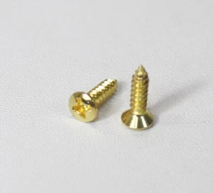 Gotoh Gold Pickguard Screws For Strat Tele Fender Guitars (20) Made in Japan - Picture 1 of 2
