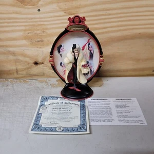 Disney Legendary Villains Bradford Exchange Cruella De Vil Plate COA A2598 - Picture 1 of 3