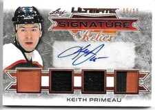 2019-20 Leaf Ultimate Hockey KEITH PRIMEAU 15/15 Signature Quad Relics Auto
