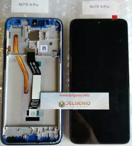 DISPLAY LCD TOUCH SCREEN ORIGINALE + FRAME XIAOMI REDMI NOTE 8 PRO M1906G7G BLU - Imagen 1 de 1