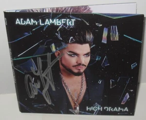 ADAM LAMBERT SIGNED HIGH DRAMA CD QUEEN AMERICAN IDOL ROCK AUTOGRAPH NYC 3/2 - Picture 1 of 5