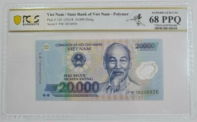 2018 VIETNAM 20000 DONG PCGS68 PPQ SUPERB GEM UNC {P-120} Polymer  - Image 1 of 4