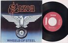 SAXON 'Wheels Of Steel' 1980 French 7" vinyl single, MIS-PRINT