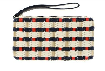 Bolso sin asas Tory Burch 245025 para mujer blanco marfil multicolor paja margarita Foto 1 de 4