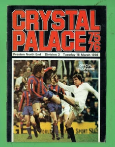 #SS. 1976 CRYSTAL PALACE V PRESTON NORTH END SOCCER FOOTBALL PROGRAM - Bild 1 von 2