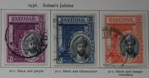Zanzibar 1936 Sultan's Silver Jubilee Part Set SG 324-6 (3) Fine Used - Picture 1 of 1