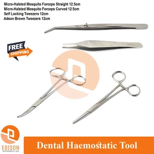 Dental Mosquito Forceps Adson Soft Tweezers Locking-Self Forceps - Picture 1 of 5