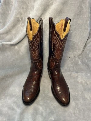 Botas de caubói T O Stanley. Barriga de jacaré vintage. Feito sob medida. Tamanho personalizado. - Imagem 1 de 4