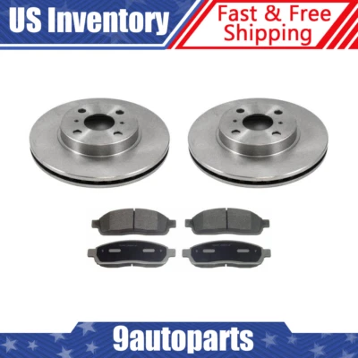 Rotores de freio dianteiro e pastilhas de freio de cerâmica para Toyota Prius C 2012-2016 - Imagem 1 de 4