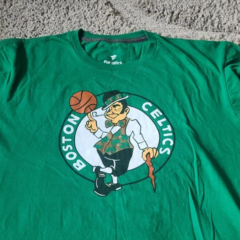 Fanatics Mens Boston Celtics Kemba Walker Shirt Sz XL Green Short Sleeve NBA Cover