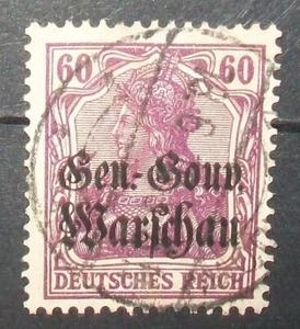 N°1412S STAMP GERMAN POST IN POLEN CANCELED Aus - Picture 1 of 1