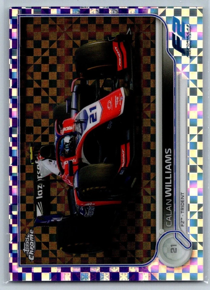 2022 Topps F1 Purple Cheker Flag Calan Williams /199 - Image 1 of 2
