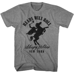 Sleepy Hollow Movie Heads Will Roll Horseman Silhouette New York Men's T Shirt - Picture 1 of 3