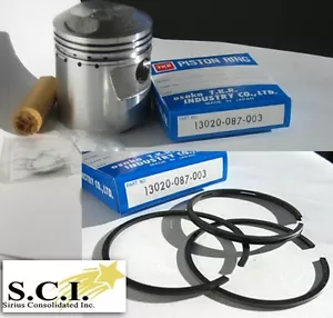 HONDA CT70 C70 CL70 XL70 SL70 ST70 .025 OVER PISTON SET RINGS PIN & CLIPS - Picture 1 of 7